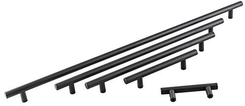 Kitchen Cupboard Cabinet T-Bar Door Handle Black 288mm