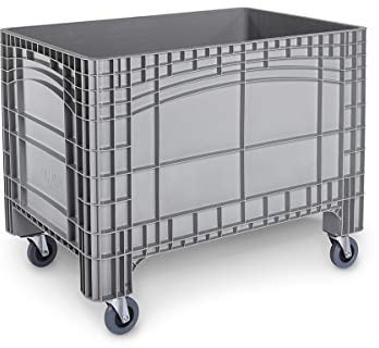 Die Boxfabrik GmbH Großbehälter 1200x800x950 mm mit 4 Lenkrollen Umzugsbehälter, Transportbox, Kunststoffbehälter, Umzugsbox, Transportwanne, Made in Germany in 3 Farben (grau)