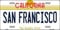 TammieLove Nummernschild San Francisco Kalifornien Bundesstaat Hintergrund Neuheit Nummernschild Schild 15 x 30 cm