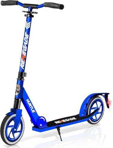 Hurtle Roller Kinder 10 Jahre, Cityroller – Klappbar & Höhenverstellbar 84–98 cm, Scooter Kinder & Erwachsene mit Ständer, inkl. Tragegurt, bis 100 kg