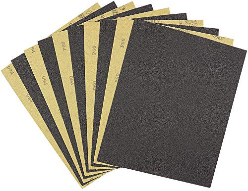 Schleifpapier Set 60 Körnung 280x230mm, Nass Trocken Schileifbogen 10 stück Schleifblätter für Holzarbeiten,Rostentfernung, Metall,Glas Von MAXMAN