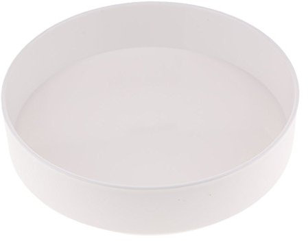 Inzopo Round Container Flower Bonsai Pot Vase Suiban Ikebana Plastic - White 28cm, as described