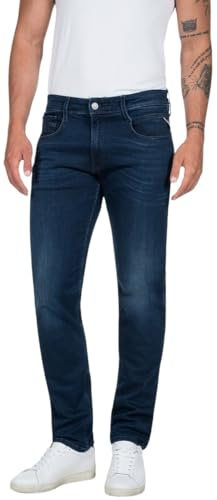 Replay Herren Jeans Anbass Slim-Fit mit Power Stretch, Blau (Dark Blue 007), 31W / 30L