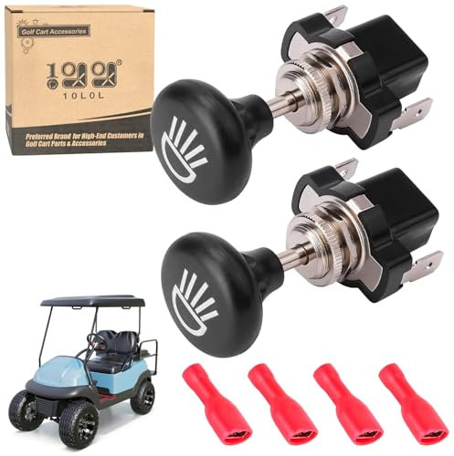 10L0L Universal Golf Cart-Scheinwerfer Push Pull Schalter für EZGO, Yamaha, Club-Auto, Lichtknopf, 2 Stück