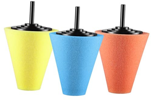 BESPORTBLE Polierschwämme Auto Polierpad Orange Gelb Blau Werkzeug 3pcs Polieren Pad für Auto Reinigung Wachsen Polieren Schleifen Lackreiniger Autopolitur