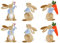 6 Pieces Sew On Applique Patches Rabbit Applique Patches Embroidered Bunny Badge for Clothes Jackets Hats Backpacks Jeans