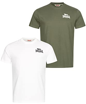 Lonsdale Herren T-Shirt Normale Passform Doppelpack BLAIRMORE