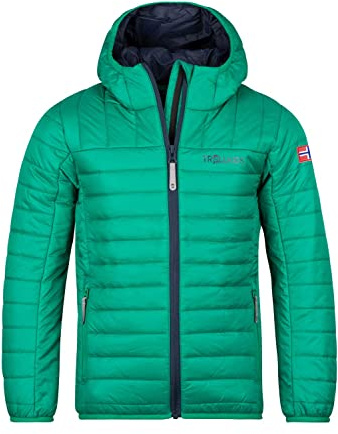 Trollkids Kids Eikefjord Jacket, 104/104 Kinder, Pepper Green/Navy