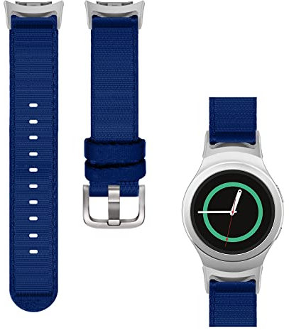 Gheper Cinturino in nylon intrecciato compatibile con Samsung Gear S2 SM-R720/SM-R730 Smartwatch Cinturino sportivo di ricambio morbido e traspirante ad adattamento rapido