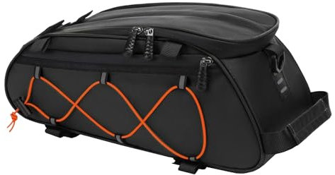 MOSISO Bike Rack Bag with 2 Removable Bike Panniers,Waterproof Trunk Cooler Storage Handbag Insulated Bicycle Rear Seat Bag, Bicycle Storage Saddle Shoulder Handbag Cycling Luggage Bags, Black