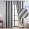 Topfinel Vorhang Blickdicht Gardinen mit Ösen 100% Verdunklungsvorhänge Leinen Vorhänge Grau 2er Set 140 x 240 cm Blackout Curtain Deko Wohnzimmer Schlafzimmer
