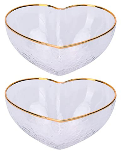 Luxshiny 2st Dessertschale Puddingbecher Aus Glas Dekorative Schalen Pho-schalen Klare Glasschale Asiatische Süßigkeiten Transparente Glasschale Reisschale Dip-sauce Salat