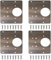 DUUDAH Shower Glass Door Hinge Panel,Pivot Hinges,4/6/8 PCS Cabinet Hinge Repair kit Door Hinge Repair kit Cabinet Hinge Repair Plate for Cabinet Hinge(Color:6 PCS) (Color : 4 Pcs)