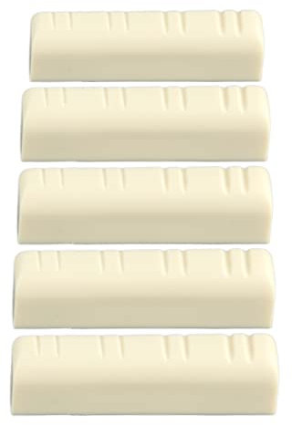 5Pcs Mandolin Bridge Nut 8 String Slotted Mandolin Nut Plastic 3.5cm Musical Instrument Accessory for Replacement