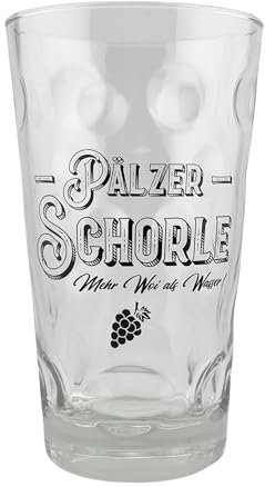 Pälzer Schorle - Mehr Woi als Wasser! Dubbeglas 0,5 Liter, Pfalz Schorleglas