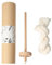 Drop Spindle Spinning Kit, Handwollspinnerei Starter Kit, Tropfen Spindel geschnitzt mit Papierrohr Veranstalter und Reine Wolle Streifen, Top Whorl Spin Holzspindel Spinnerei Zubehör