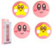 Kirby & Star - Bonitas empuñaduras de pulgar rosadas compatibles con Nintendo Switch Joy-Cons OLED y Switch Lite, fundas protectoras de silicona, paquete de 4