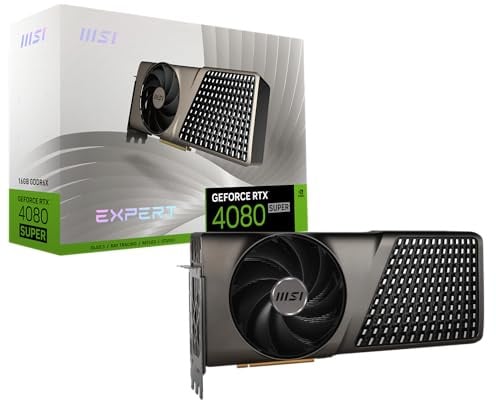 MSI Gaming RTX 4080 Super 16G Expert Graphics Card (NVIDIA RTX 4080 Super, 256-Bit, Extreme Clock: 2625 MHz, 16GB GDRR6X 23 Gbps, HDMI/DP, Ada Lovelace Architecture)