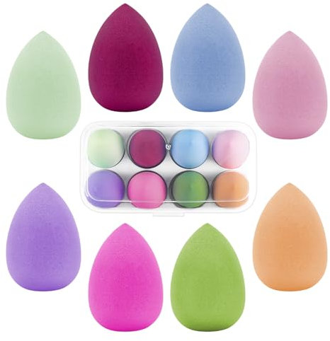 Make up Schwamm, 8 Stück Beauty Foundation Blending Beauty Sponge, Beauty Makeup Schwämme Blender für Flüssigkeit Foundation Puder Sonnenschutz Puderquaste Creme Geschenk für Frauen