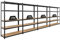 PROREGAL Mega Deal | 4X Schwerlastregal Ragnar | HxBxT 180x120x40cm | Fachlast 175kg | Schwarz | Garagenregal Kellerregal Werkstattregal Lagerregal Steckregal