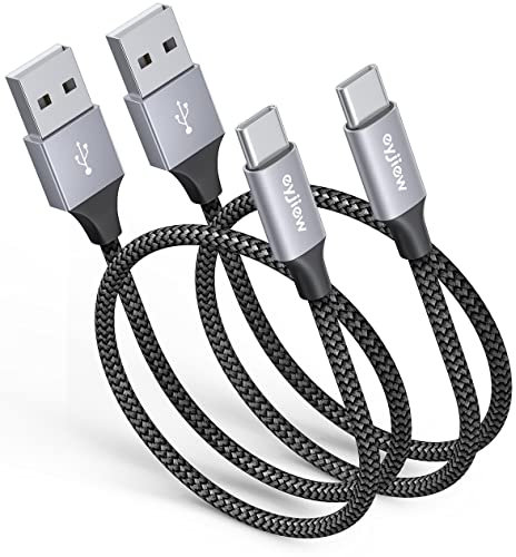 eyjiew Short iPhone 16 15 Carplay Cable, 0.5M 2Pack USB A to USB C Cable Fast Charging Type C Car Charger Power Cord for iPhone 16/16 Pro Max/iPhone 15/15 Pro Max/15 Plus, Galaxy S25 S24,Android Auto