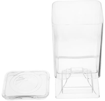 Beavorty Cotton Rounds Dispenser and Nail Remover Pad Organizer, Square Makeup Remover Pad Holder Dustproof Base for Vanity and Bathroom Storage