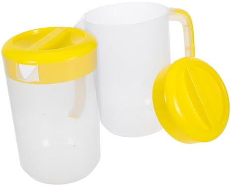 BUGUUYO 2stücke Wasserkrug Mit Deckel Große Kapazität Für Kalte Getränke Für Iced Tea Und Saft Für Familienfeiern Und Camping - Mit Maßskala