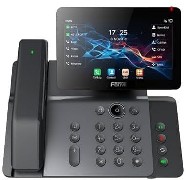 Fanvil V66 Telefono IP, Display 7, Cornetta Bluetooth Cordless, WiFi6, 116 Tasti, Supporto Video H264