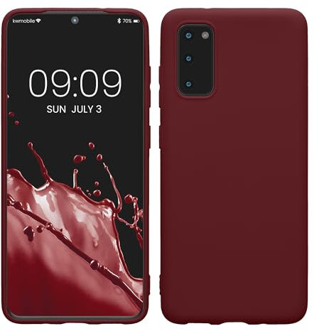 kwmobile Hülle kompatibel mit Samsung Galaxy S20 Hülle - weiches TPU Silikon Case - Cover geeignet für kabelloses Laden - Bordeaux Violett