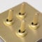 Satin Brass Straight Knurled Switches and Sockets (4 gang 2 way Toggle)