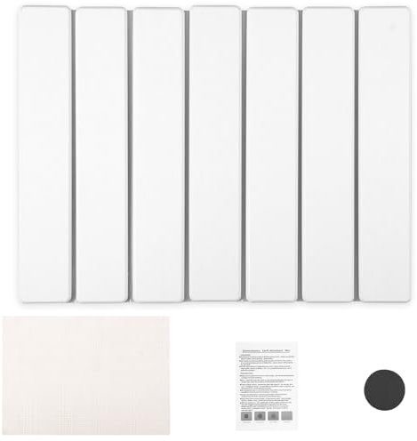 Stone Drying Mat Kitchen 40 × 30 cm Plegable Escurridor Vajilla Diatomita antideslizante Absorción de Agua Secado Aislamiento Térmico Vajilla Escurreplatos Tazas (Blanco, 40 + 30 cm)