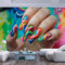 JIAOQSS Papier Peint 3D Panoramique Thèmes colorés pour salons de manucure Murale Salon Chambre à Coucher Maison Décoration Intérieure