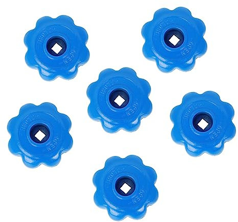 iplusmile 6 Stück Ventil Hand rad Griffe Ersatz Handrad abschalten Wasser Ventilradgriff waschbecken armaturen Ventilgriff tauschen Schwellergriff Drehhandrad Aluminium Blue