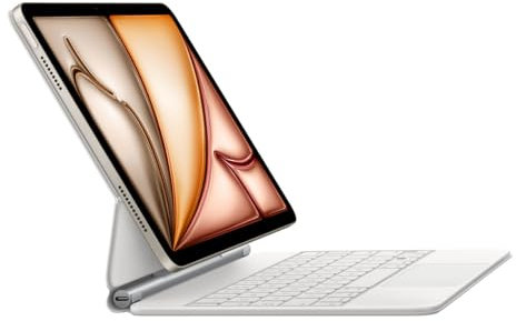 Apple iPad Magic Keyboard (per iPad Pro 13-pollici (M4)) (QWERTY Inglese) Bianco (Ricondizionato)