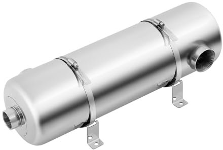 NoneDanGee Intercambiador de calor para piscina, calentador de piscina de 60 kW, intercambiador de calor de piscina, flujo de agua caliente 30 l/min, intercambiador de calor para piscina, calefacción