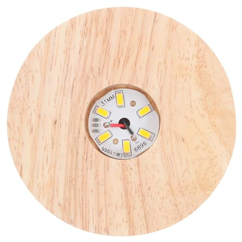 Alipis Rotierender LED-Display-Sockel aus Holz, Warmes Lichtsockel für Kristallkunst und Glaskugeln, elektrischer Drehteller für Urlaubs- und Party-Dekoration, beleuchteter Ausstellungsständer