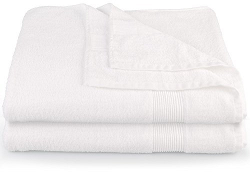 CelinaTex Bari Saunatuch XXL Doppelpack 90 x 220 cm weiß Baumwolle Frottee Handtuch Badetuch Saunahandtuch