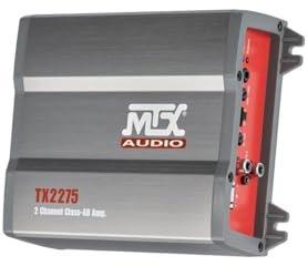 MTX Verstärker TX2275 2 x 110 W Rms @ 2O oder 1 x 220 W Rms @ 4O Klasse AB, Aktivfilter, Variabler Eingänge hoher Niveau