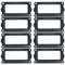 MroMax 2.52x1.22 (LxW) Iron Label Frame 64x31mm Tag Name Card Label Holders Without Mounting Screws for Office Library Furniture Card File Cabinet Black Tone 8Pcs