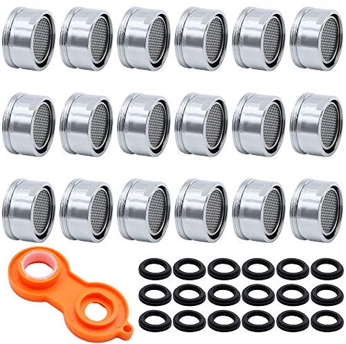 18 Pezzi Rompigetto Rubinetto Aeratore 24mm Filetto Maschio Acciaio Inox Cucina Bagno Rubinetto Filtro Utilizzato per il risparmio idrico del rubinetto filettato interno