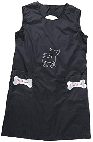 LOVIVER Haustierschürze Groomer Tierpflege Ärmellos Schürze für Hunde Katzensalon, L.