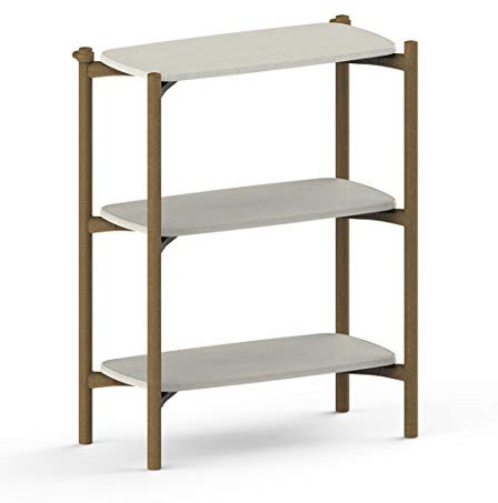 Keter FOM by 3 Tier Base Modern Bookshelf Wall Mounting Shelving System Made with Sustainable Manufacturing – Perfect for Home Décor, Office Storage and Organization, White