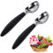 2 Piezas Cuchara para Galletas, Cucharada de Masa, Cuchara para Helado Acero Inoxidable, Viene con Un Cómodo Mango de Plástico, para Galleta, Masa, Bolas de Carne, Platos de Arroz, Pastel
