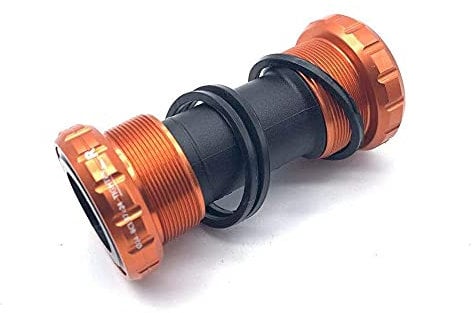 LIANYG Fahrrad Innenlager Fahrrad-Bodenhalterung Aluminiumlegierung 68 / 73mm Schraube/Gewinde Kurbellager Fahrradwellenteile tretlager Fahrrad 619 (Color : Orange)