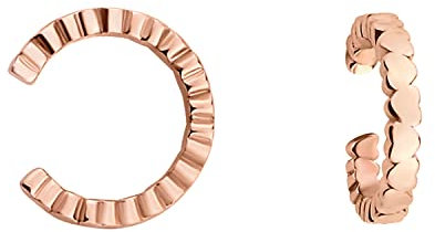 SOFIA MILANI - Damen Ohrringe 925 Silber - vergoldet/rosé golden - Fake Piercing Manschetten im Herzen Design - E1179