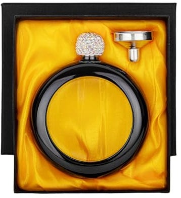 TOPTIE Flacon de Poignet de 3,5 oz, Flacon de Bracelet en Acier Inoxydable avec Couvercle en Cristal avec Entonnoir pour Cadeau