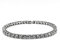 CubicZirkonia Tennis Armband Bracelet 4mm Zirkonia Weißgold beschichtet einreihig Tennisarmband 5A Weiß/Schwarz Steinen Krappenfassung Schmuck Herren Damen (20, Weiß)