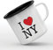 Mygoodprice MUG - Taza esmaltada con diseño de I love new-york