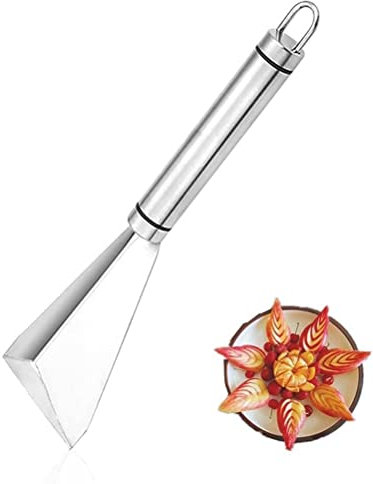 Kylewo Edelstahl Obst Schnitzmesser, Dreieckige Form Obst Gemüse Messer Hobel, Küche Schnitzen Cutter Obst Gemüse Schneiden Utility Messer Hause Restaurant Obst-Party