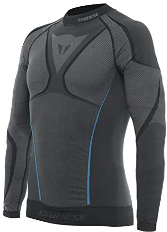 Dainese Herren Dry LS Baselayer-Shirt, Schwarz/Blau, M